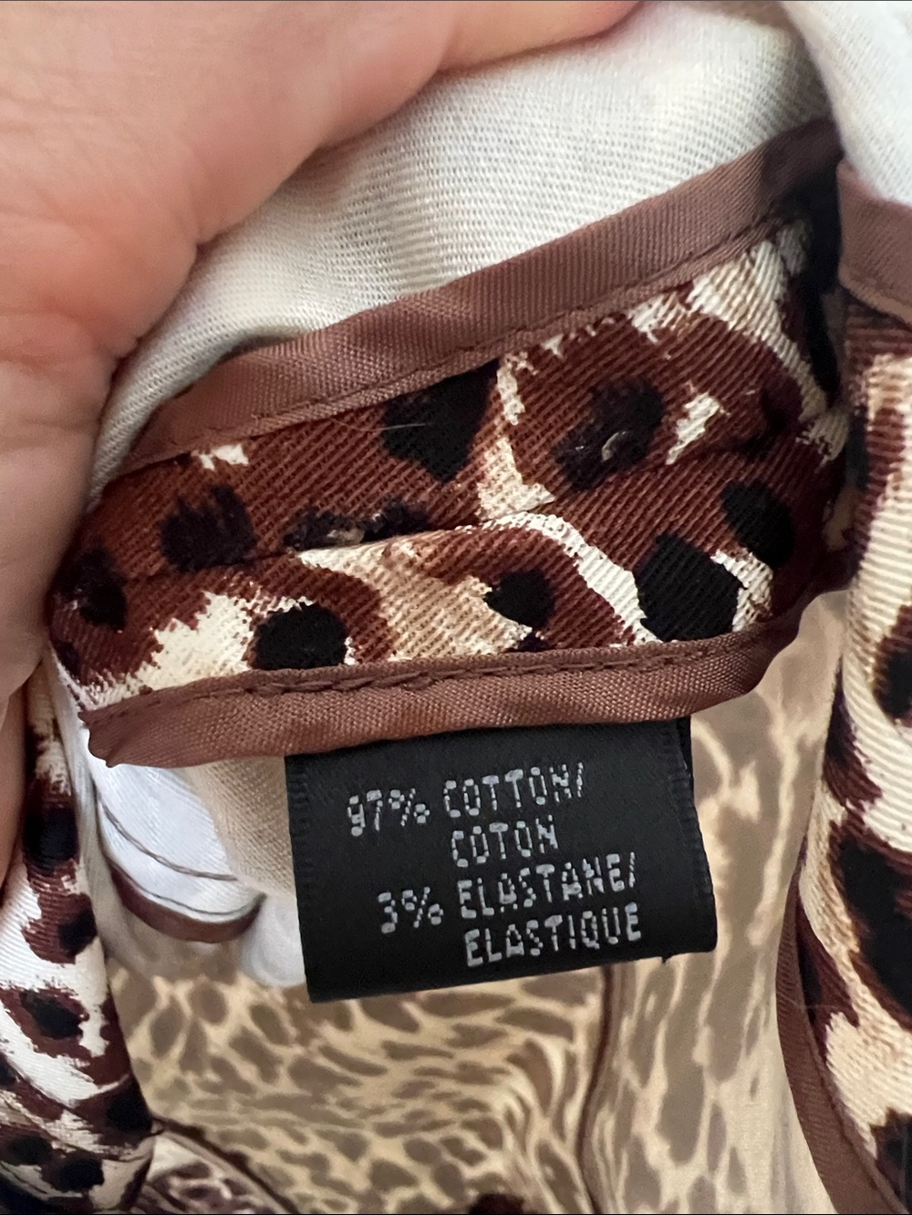 Lafayette 148 brown and cream leopard Shacket - Picture 8 of 9